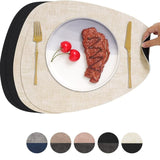 Set 4 Individuales Ovalados Reversibles Ecocuero