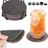 Set 4 Posavasos Reversibles Ecocuero