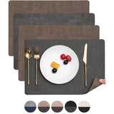 Set 4 Individuales Rectangulares Reversibles Ecocuero