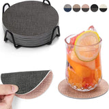 Set 4 Posavasos Reversibles Ecocuero