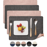 Set 4 Individuales Rectangulares Reversibles Ecocuero