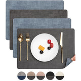 Set 4 Individuales Rectangulares Reversibles Ecocuero