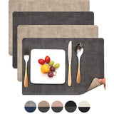 Set 4 Individuales Rectangulares Reversibles Ecocuero