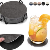 Set 4 Posavasos Reversibles Ecocuero