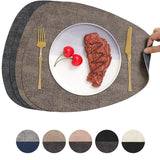 Set 4 Individuales Ovalados Reversibles Ecocuero