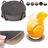 Set 4 Posavasos Reversibles Ecocuero