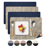 Set 4 Individuales Rectangulares Reversibles Ecocuero