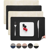 Set 4 Individuales Rectangulares Reversibles Ecocuero