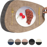 Set 4 Individuales Ovalados Reversibles Ecocuero