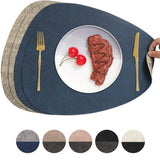 Set 4 Individuales Ovalados Reversibles Ecocuero