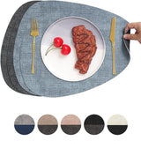 Set 4 Individuales Ovalados Reversibles Ecocuero