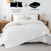 Cubrecama Trebol Blanco Perla