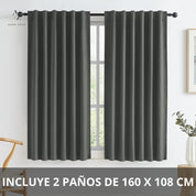 Cortina Blackout 160 x 108 Cm - 2 Paños