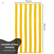 Set De 4 Toallas De Playa Algodon