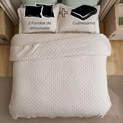 Cubrecama Trebol Beige Avellana