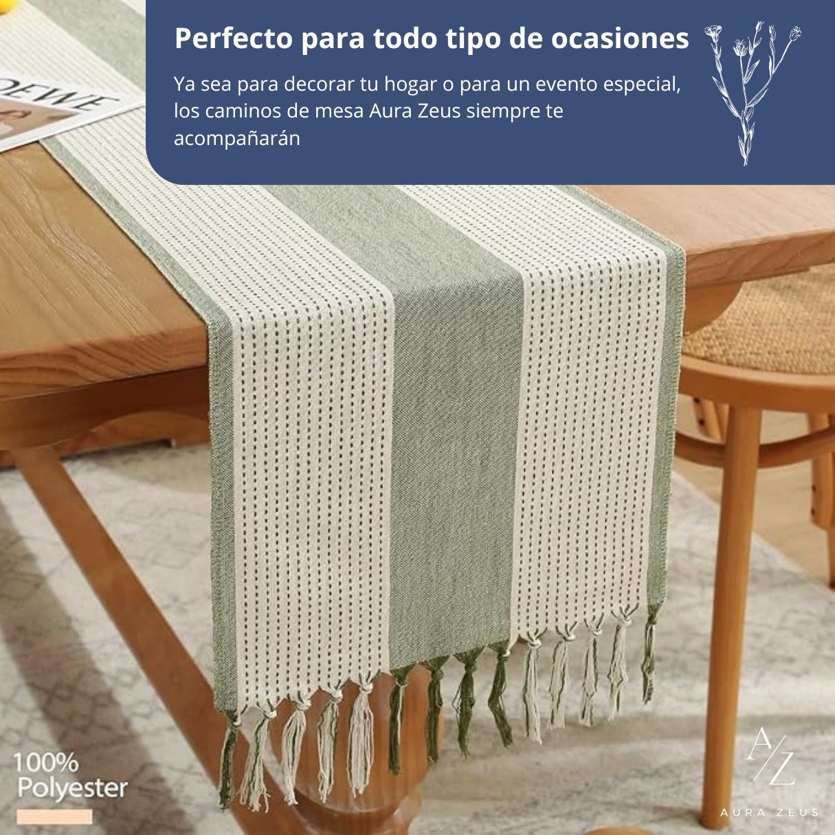 Caminos De Mesa Zebra Lino