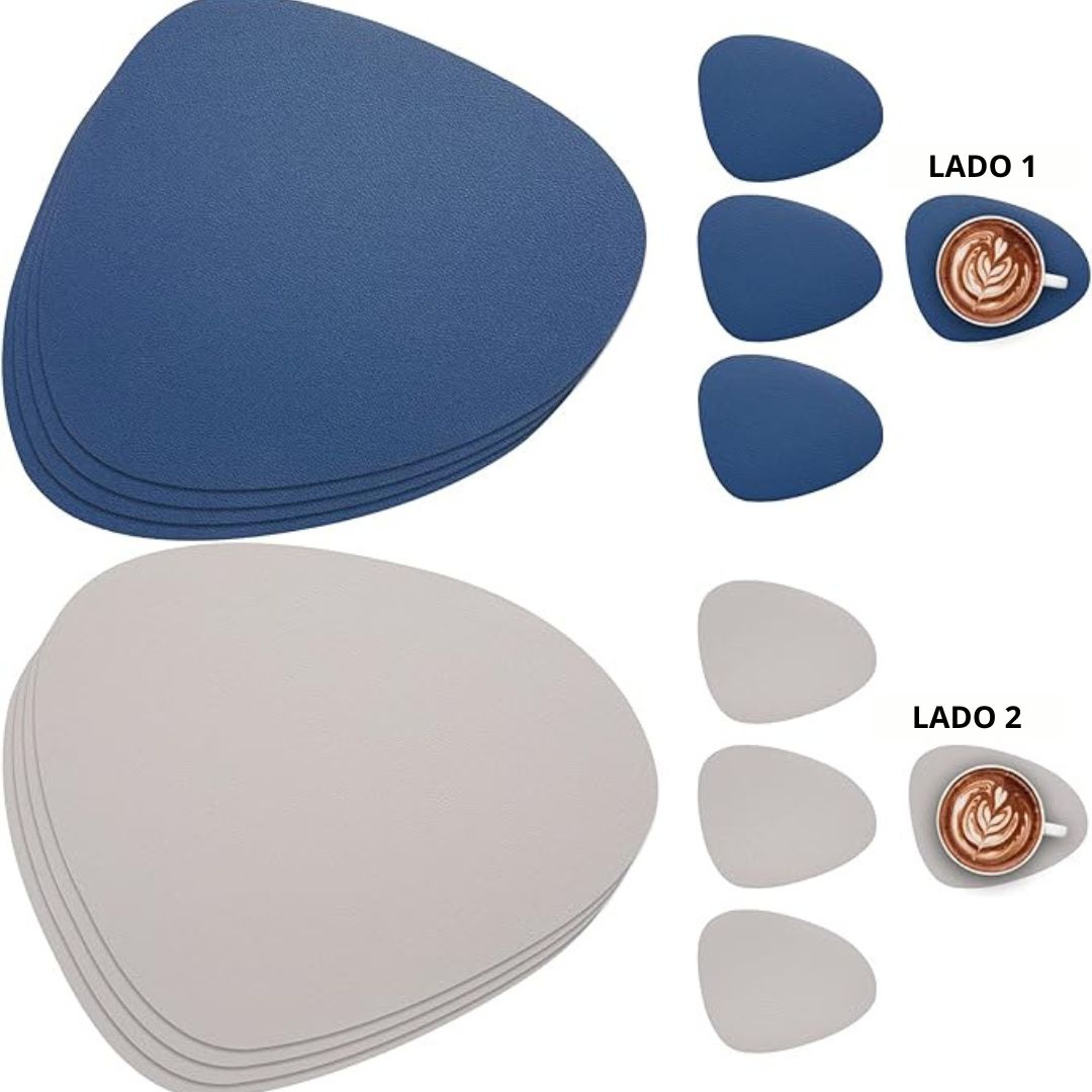 Set 4 Posavasos Reversibles Curvos