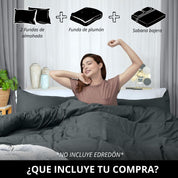 Juego Funda Plumon + Sabana Bajera + Funda Almohada