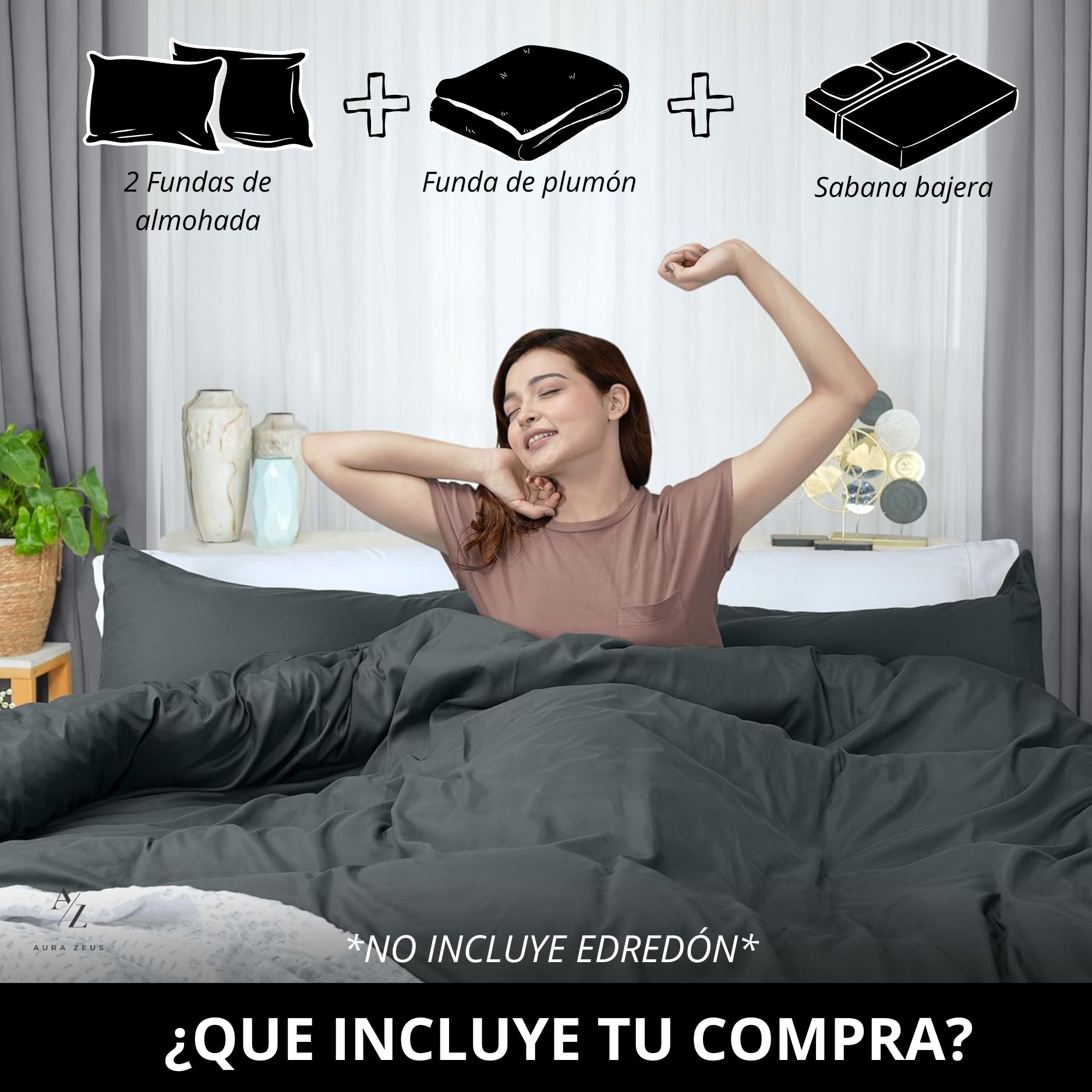 Juego Funda Plumon + Sabana Bajera + Funda Almohada