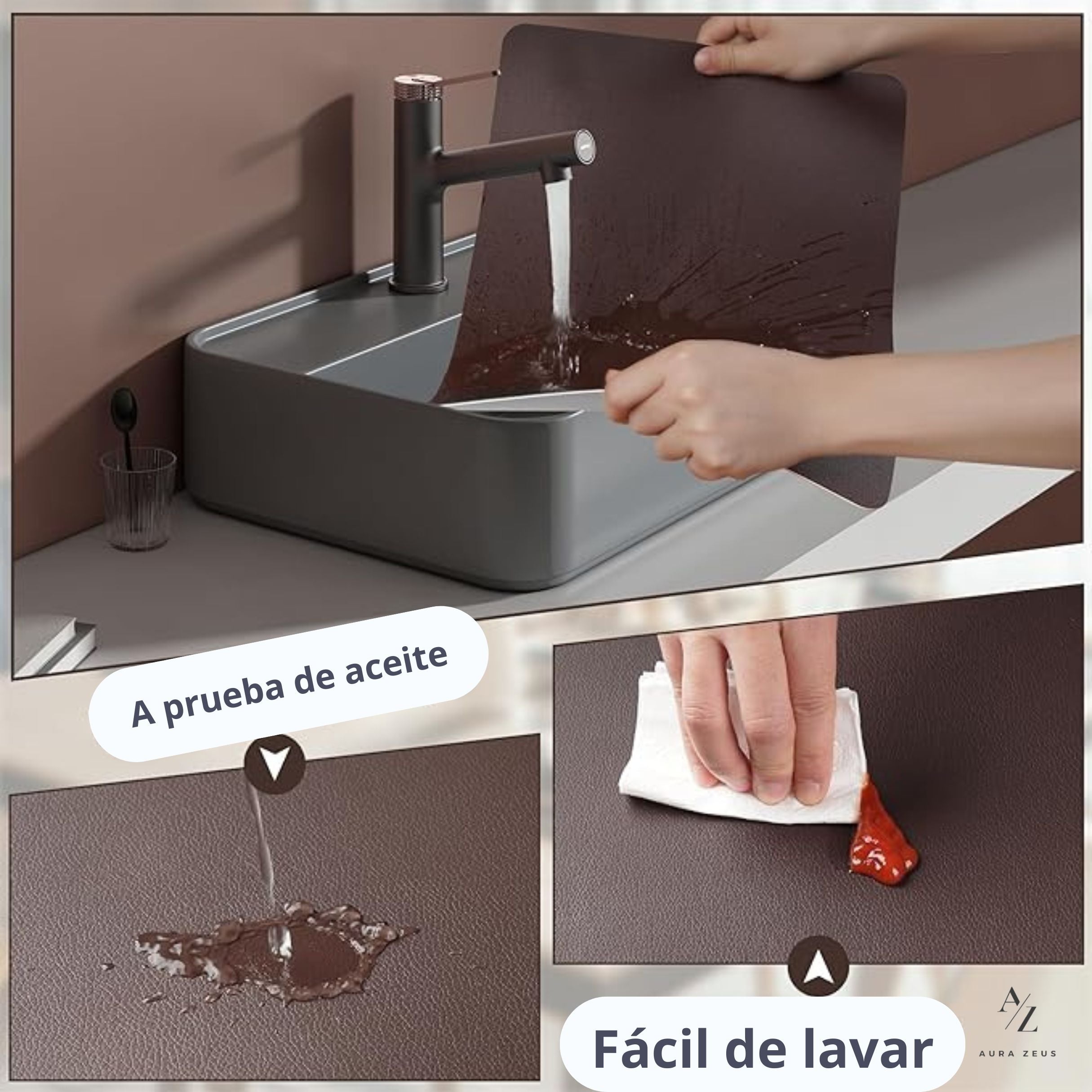 Set 4 Individuales Reversibles Liso