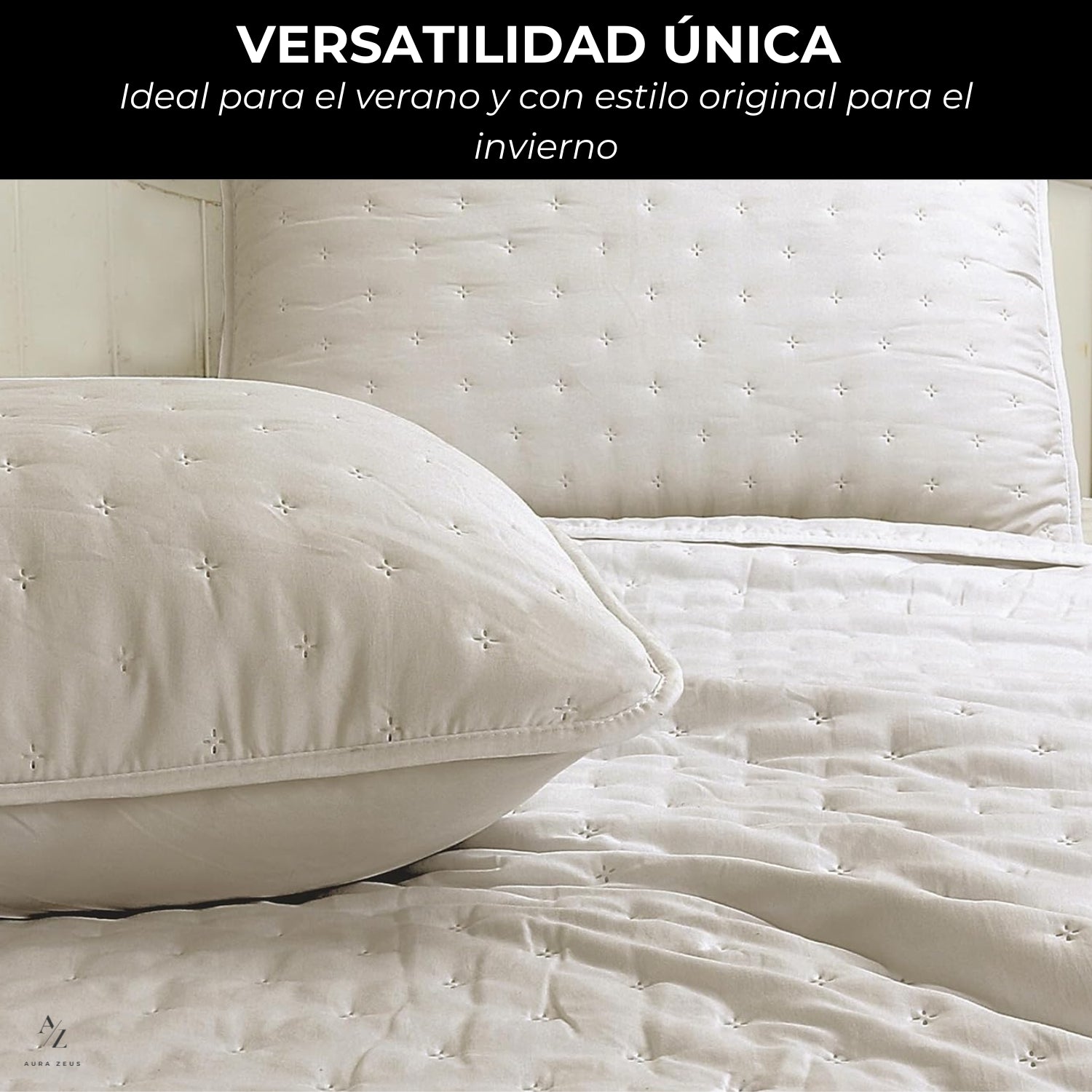 Cubrecama Trebol Beige Avellana