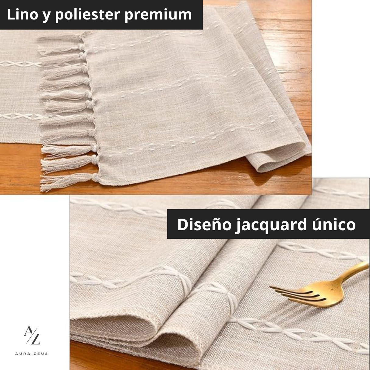 Caminos De Mesa Trenzado Lino
