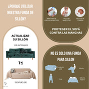 Funda De Sillon Chenilla 2 Cuerpos
