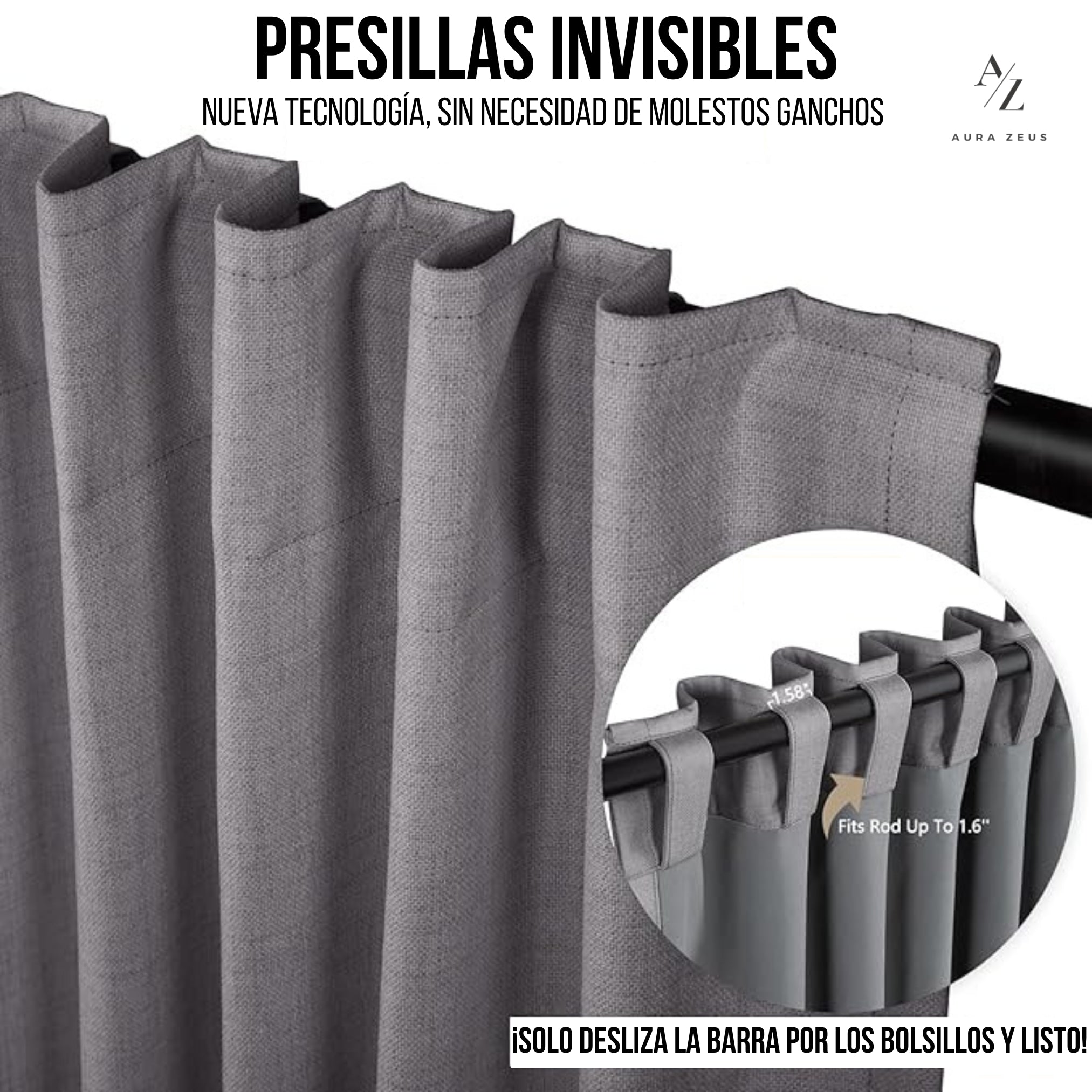 Cortina Blackout 160 x 108 Cm - 2 Paños