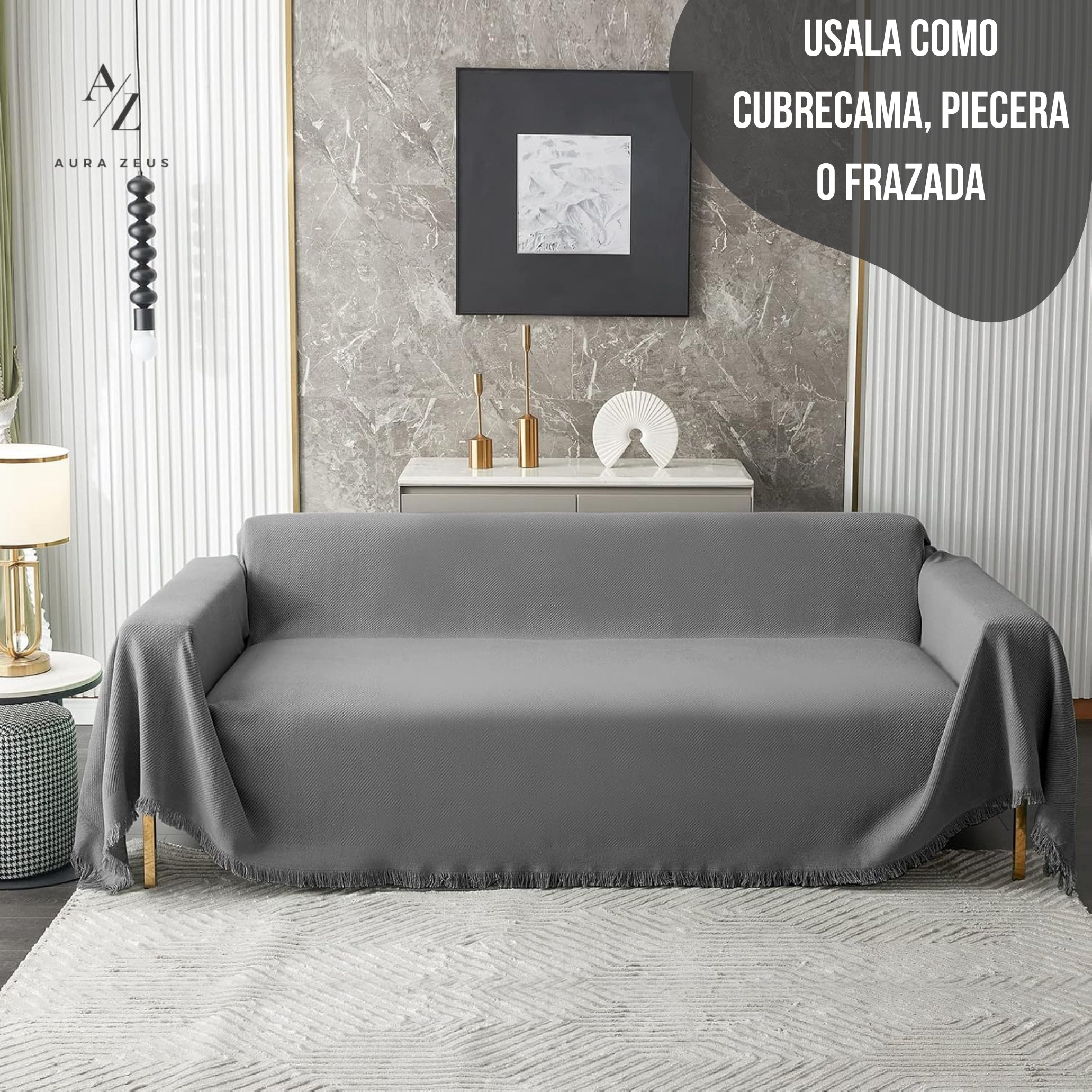 Funda De Sillon Chenilla 2 Cuerpos