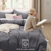 Juego Funda Plumon + Sabana Bajera + Funda Almohada