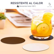Set 4 Posavasos Reversibles Lisos
