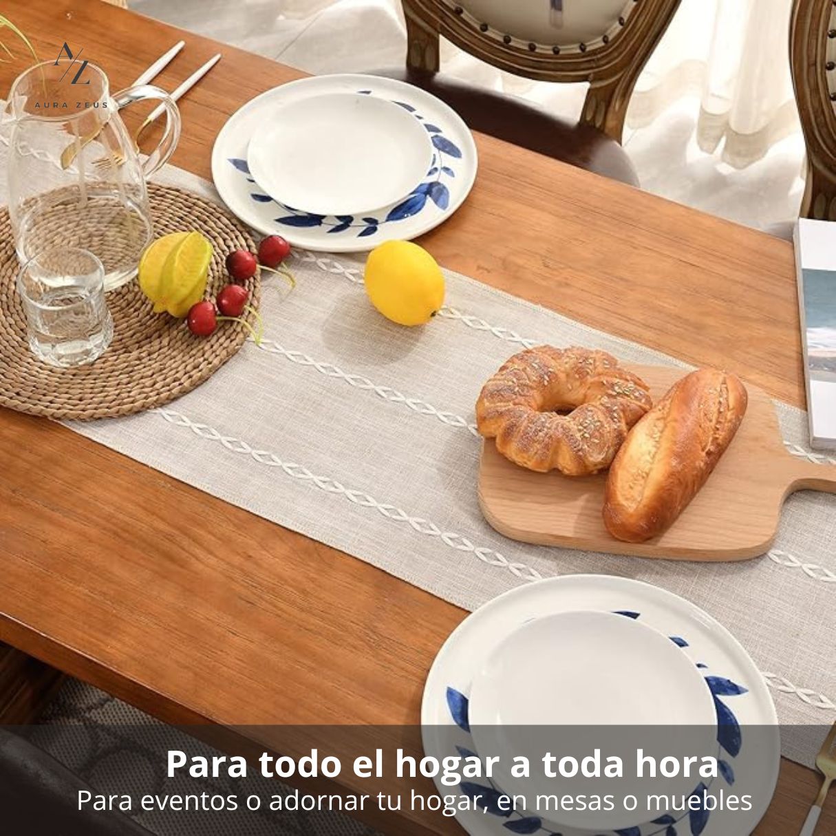 Caminos De Mesa Trenzado Lino