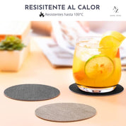 Set 4 Posavasos Reversibles Ecocuero