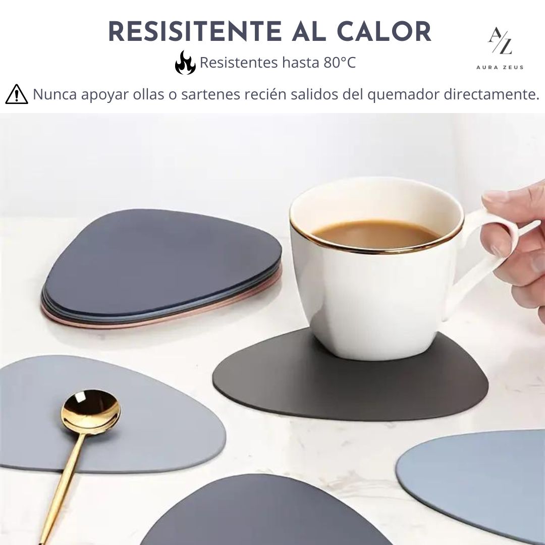 Set 4 Posavasos Reversibles Curvos