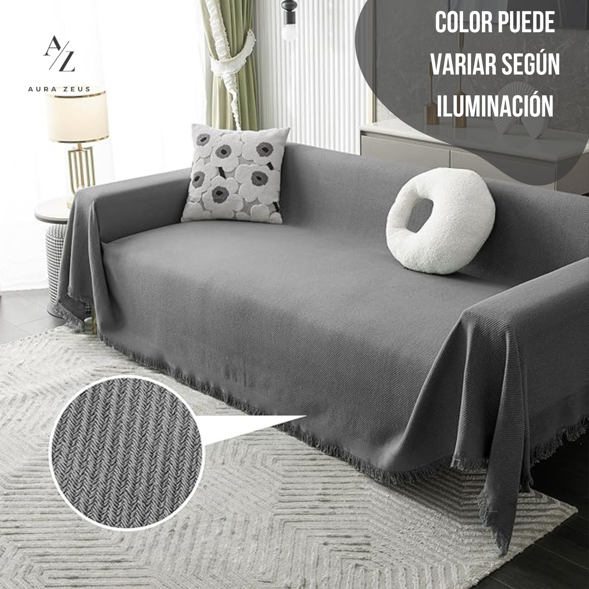 Funda De Sillon Chenilla 2 Cuerpos