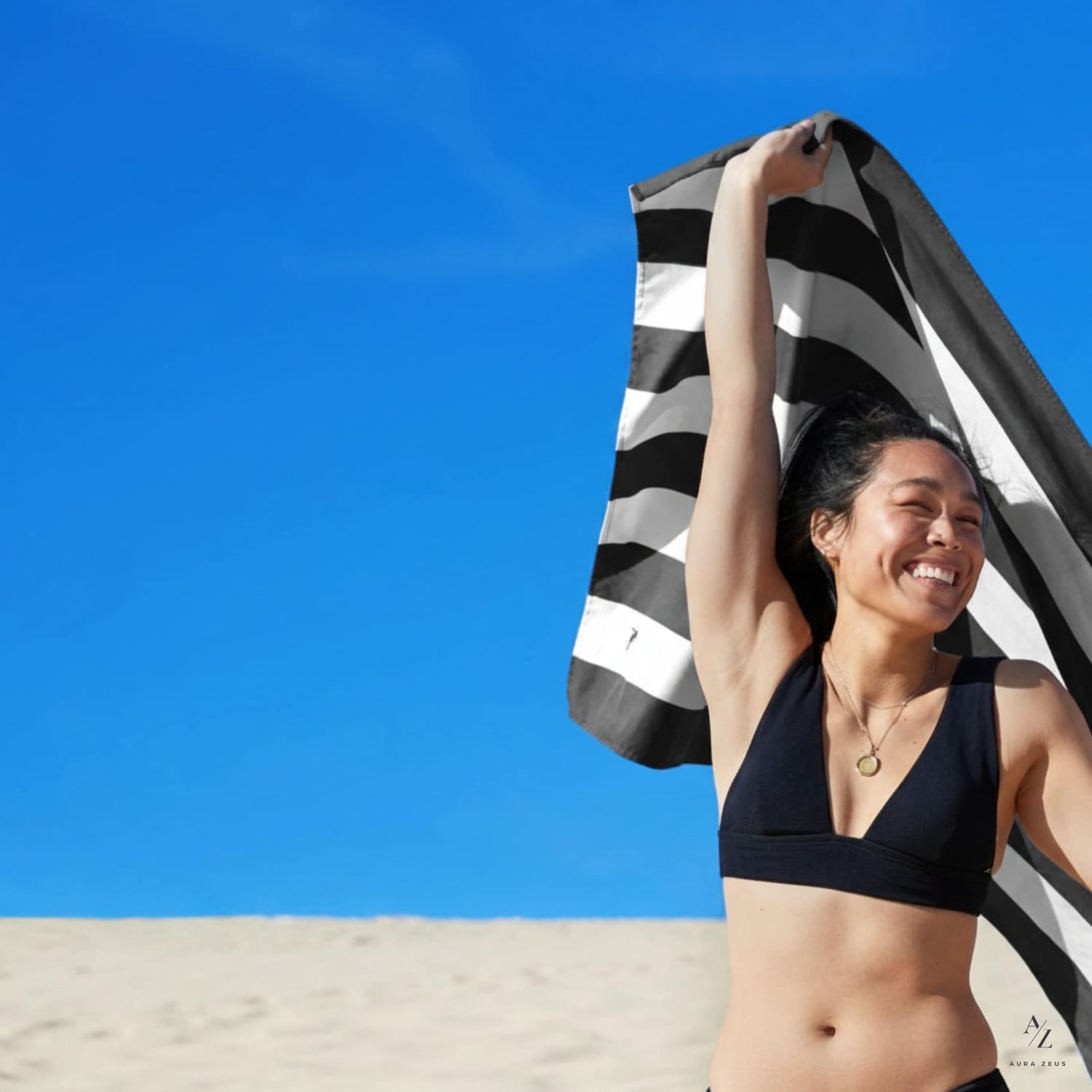 Toalla De Playa Microfibra + Bolso Viaje