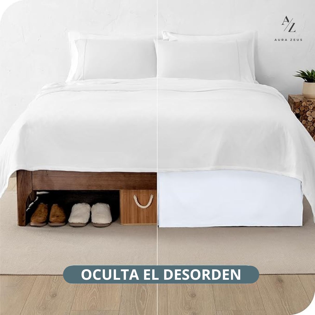 Faldon De Cama Blanco