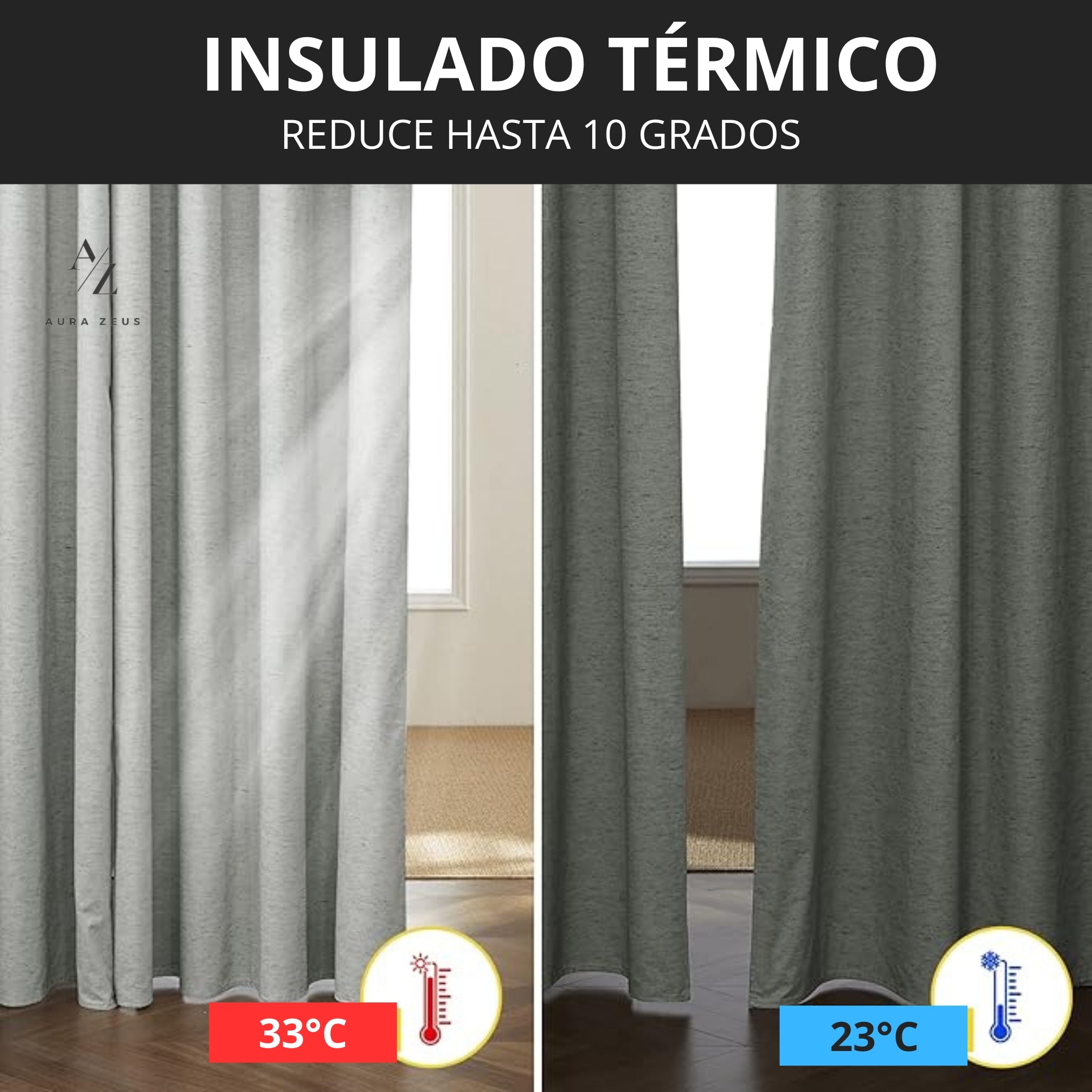 Cortina Blackout 160 x 108 Cm - 2 Paños
