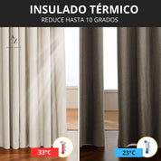Cortina Blackout 220 x 140 Cm - 2 Paños
