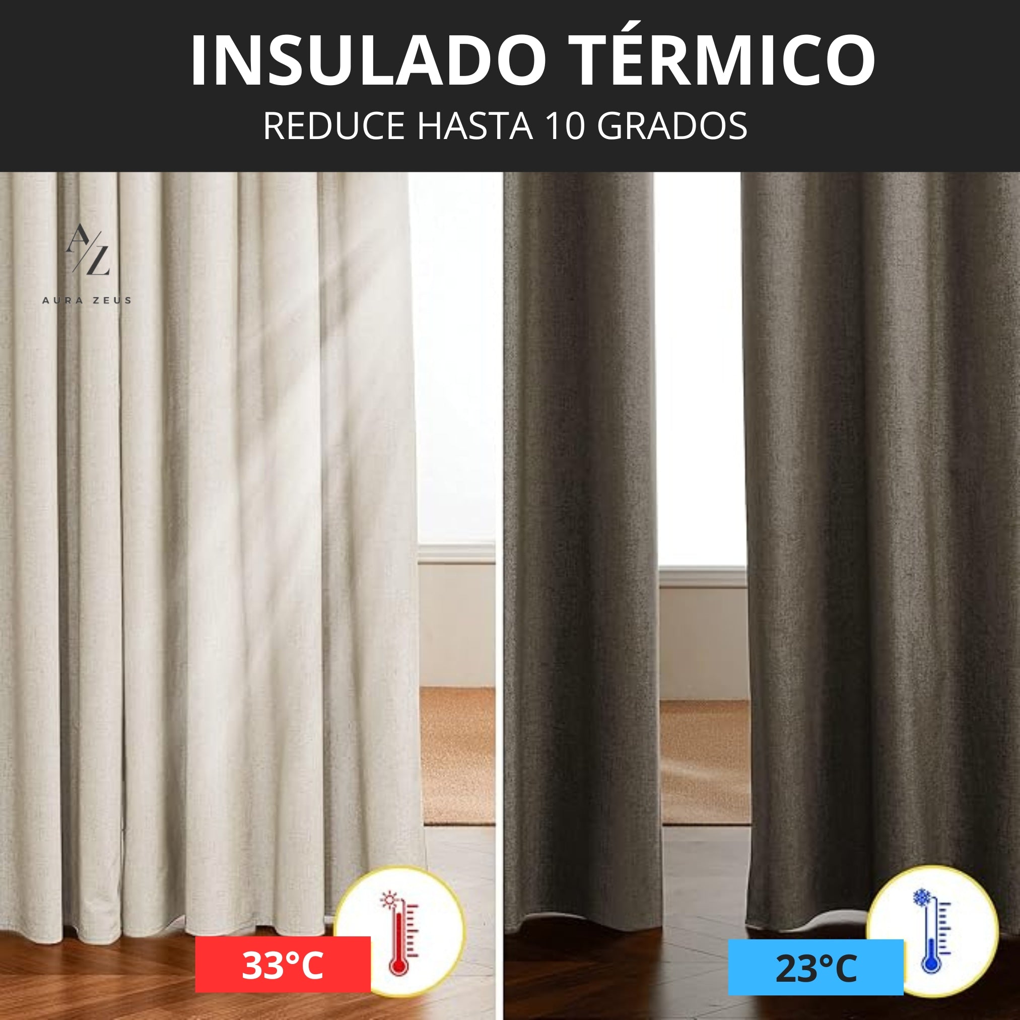 Cortina Blackout 220 x 140 Cm - 2 Paños