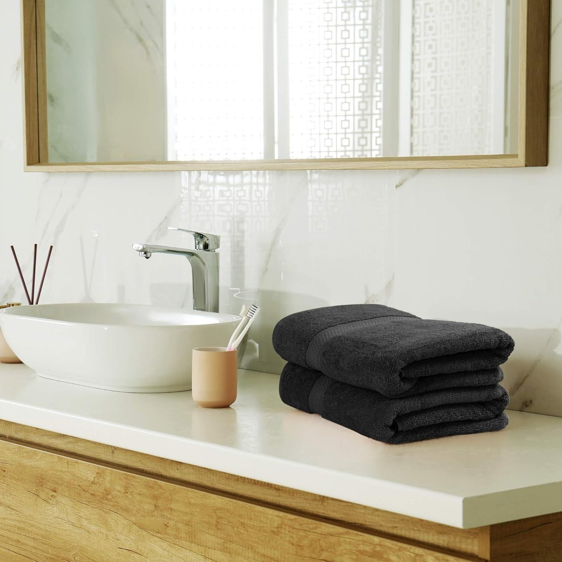 Juego De 4 Toallas De Cuerpo 140 x 70 Cm