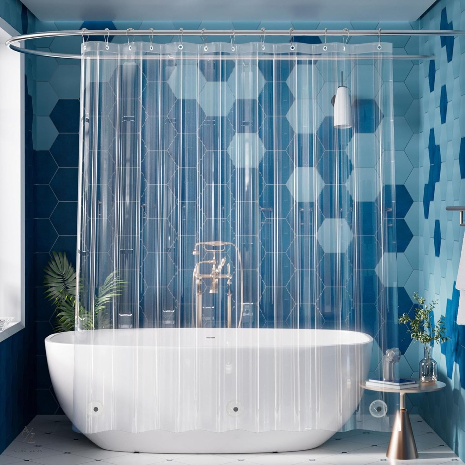 Forro Cortina Baño Ducha Con Iman