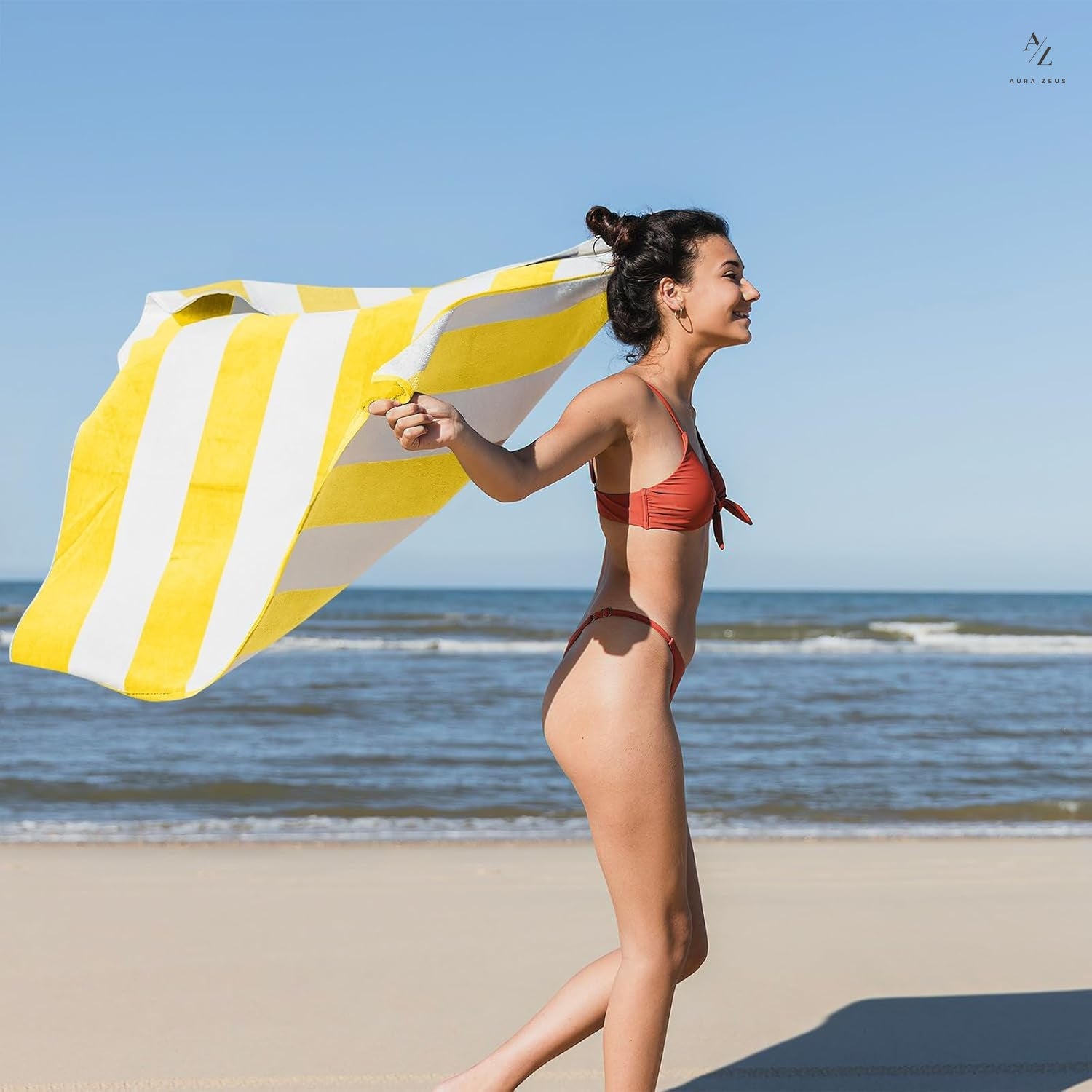 Set De 4 Toallas De Playa Algodon