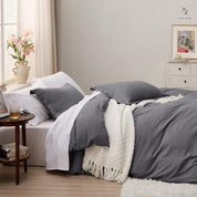 Funda Plumon Gris Microfibra
