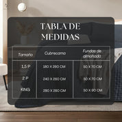 Cubrecama Trebol Gris Plata