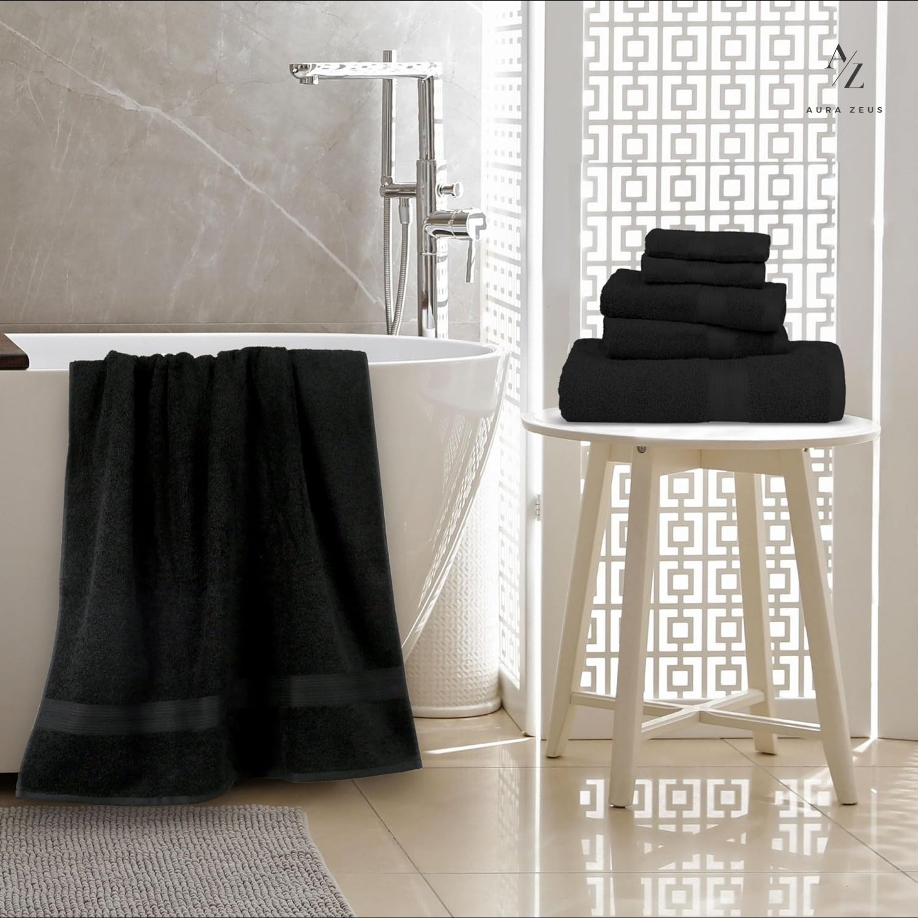 Juego De 4 Toallas De Cuerpo 140 x 70 Cm