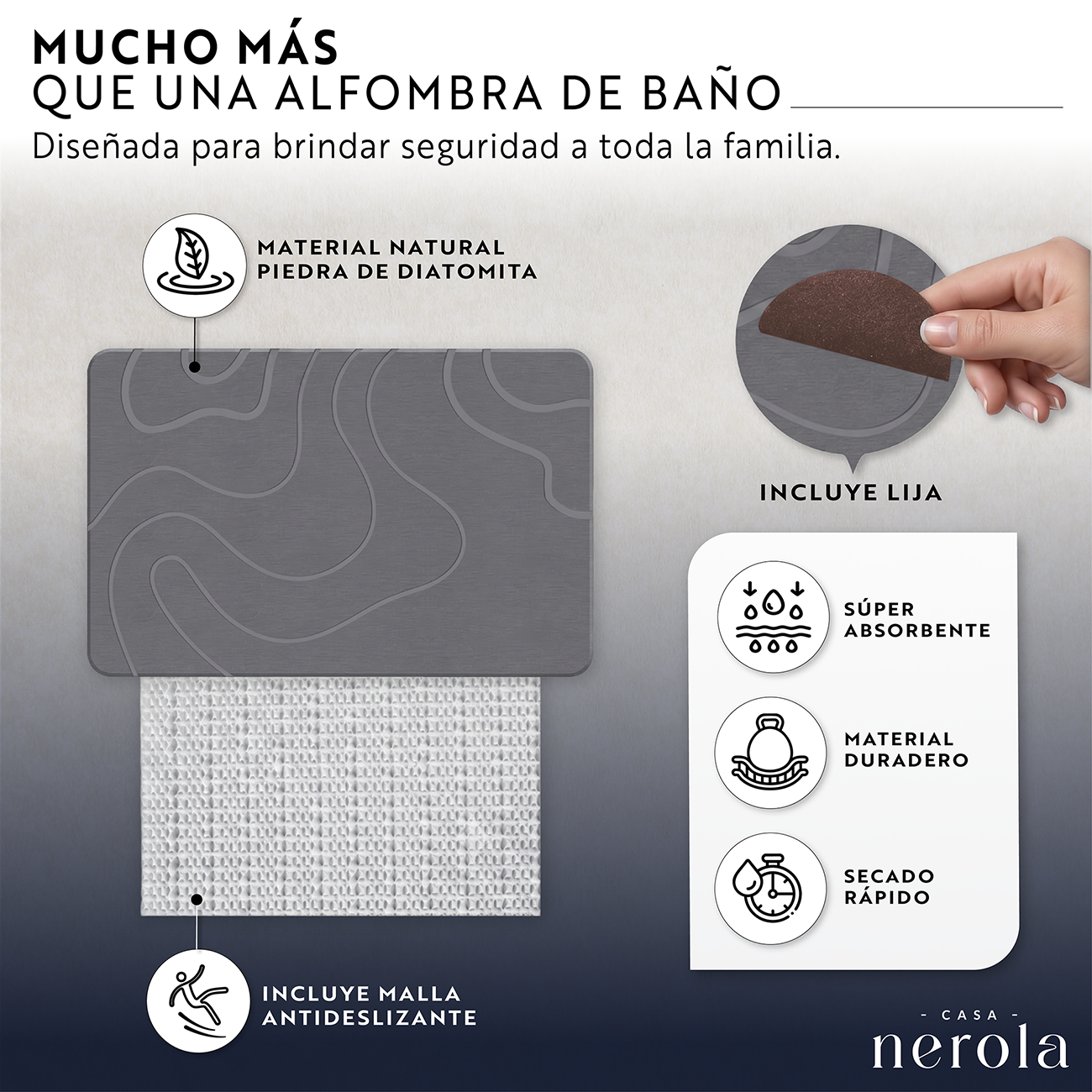 Salida De Baño Diatomita 40x60