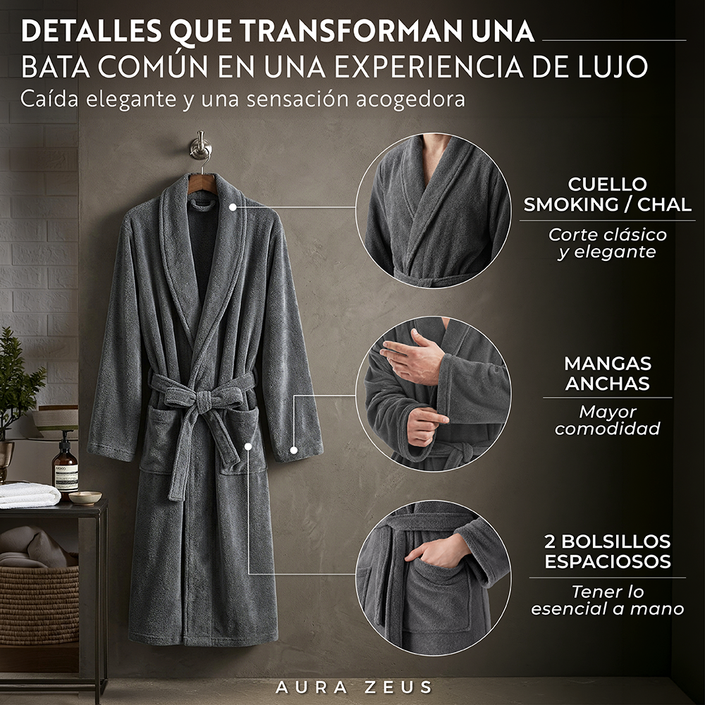Bata De Baño Microfibra