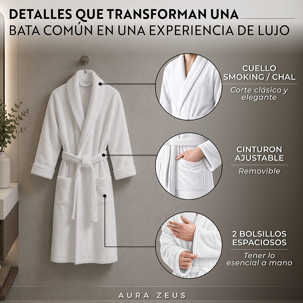 Bata De Baño Algodon