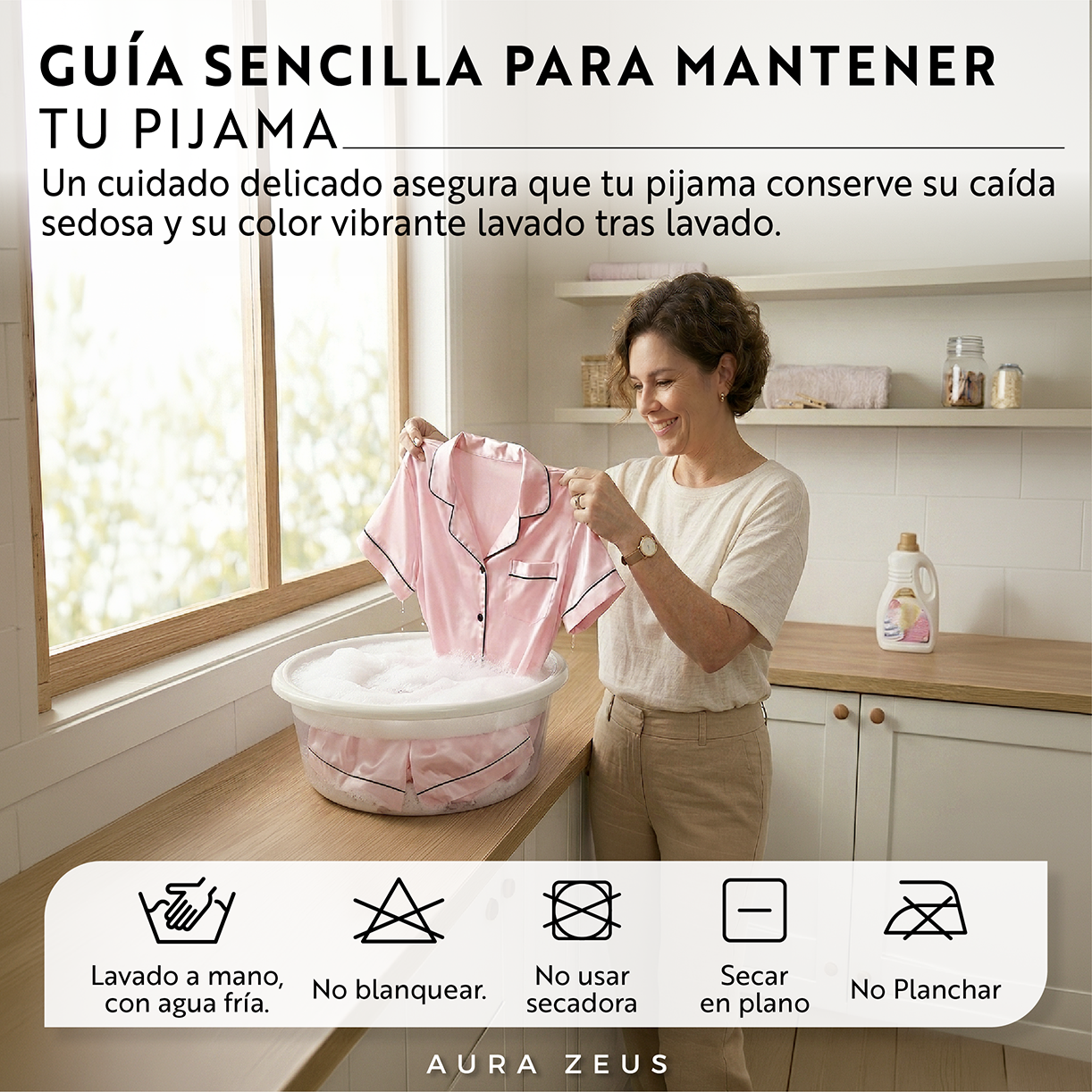 Pijama Corto De Saten Mujer 2 Piezas